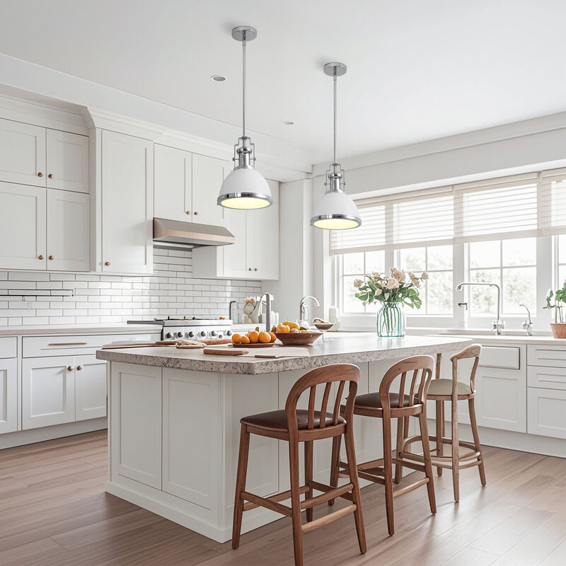 Homer Modern Industrial Iron LED Dome Pendant