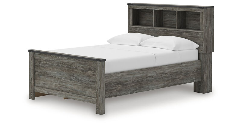 Frandern Full Bookcase Panel Bed with Storage image number 3