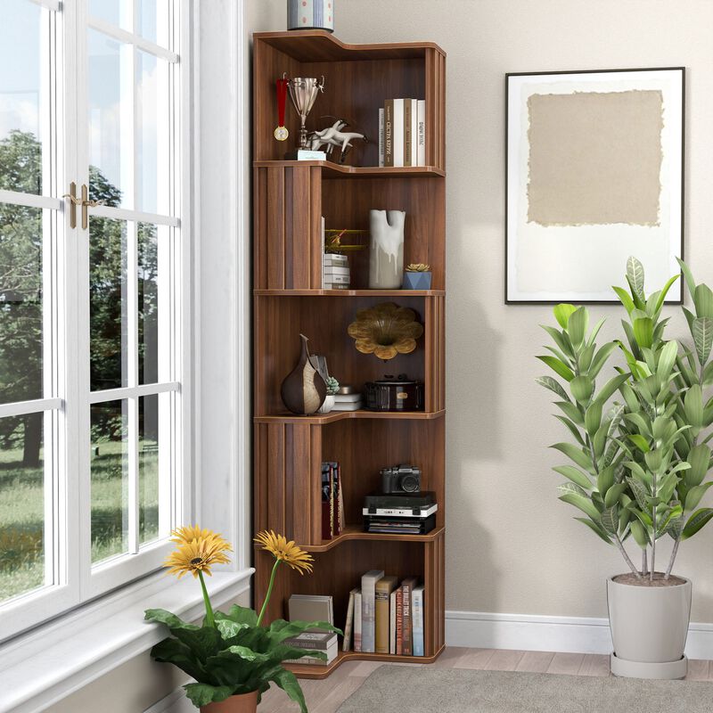 Kwitas 5‑Tier Corner Bookshelf image number 2