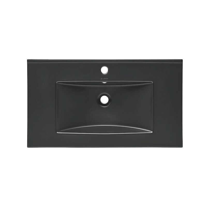 30" Vanity Top Bathroom Sink in Matte Black image number 1
