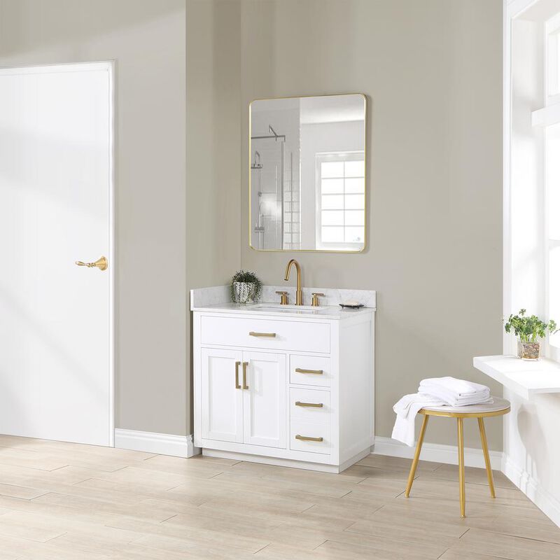 Altair 36 Single Bathroom Vanity in White without Mirror