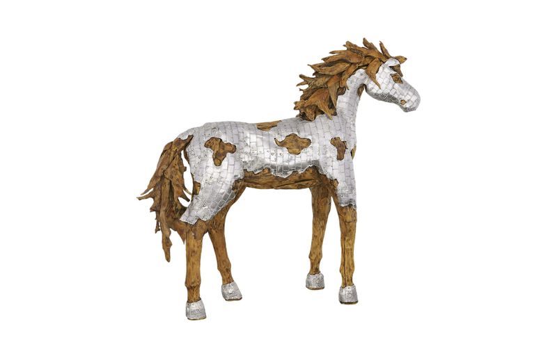 Mustang Walking Horse Armored Sculpture