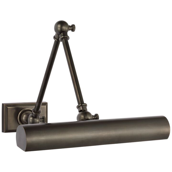 Cabinet Maker 12" Double Library Light in Bronze