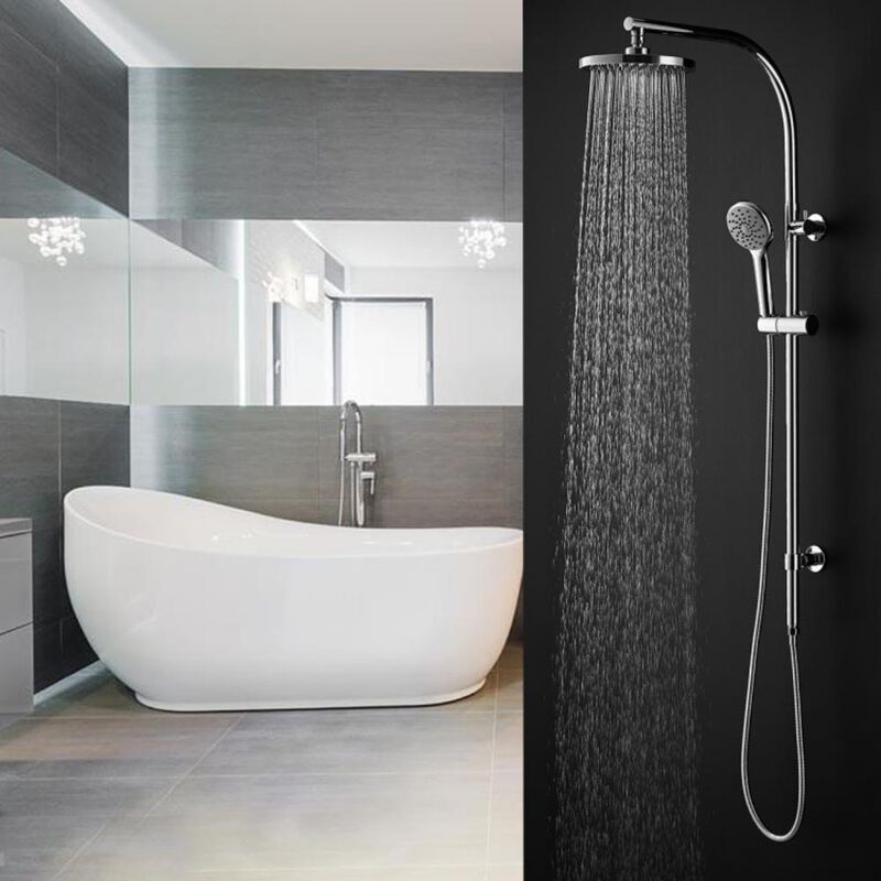Rainfall Shower Panel Wall-Mounted Combo Set System with Hand Shower for Ultimate Bathroom Comfort
