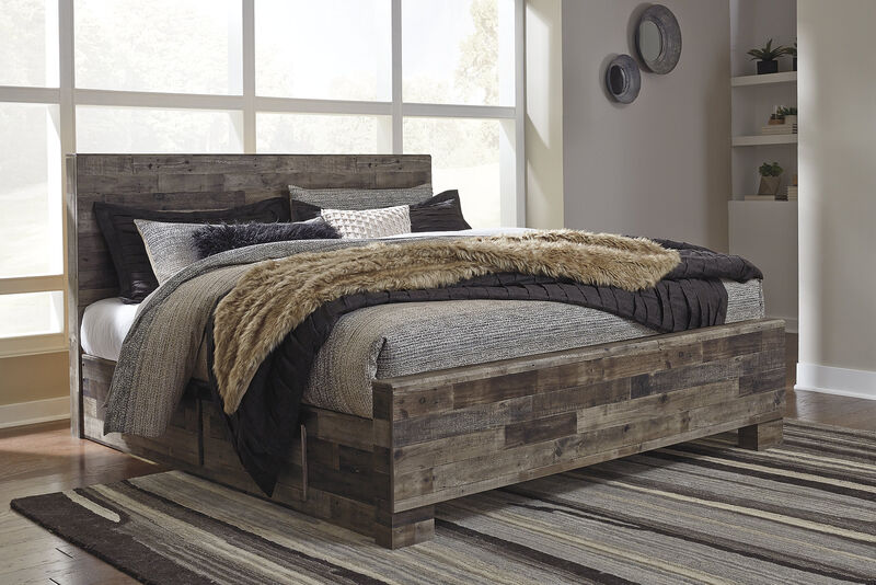 Derekson Queen Panel Bed with 2 Side Storage image number 1