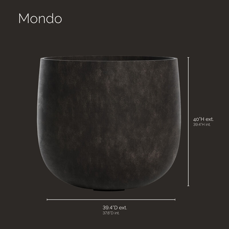 COSAPOTS Mondo Large Planter - Fiberglass Indoor/Outdoor and Weather-Resistant Round Planter