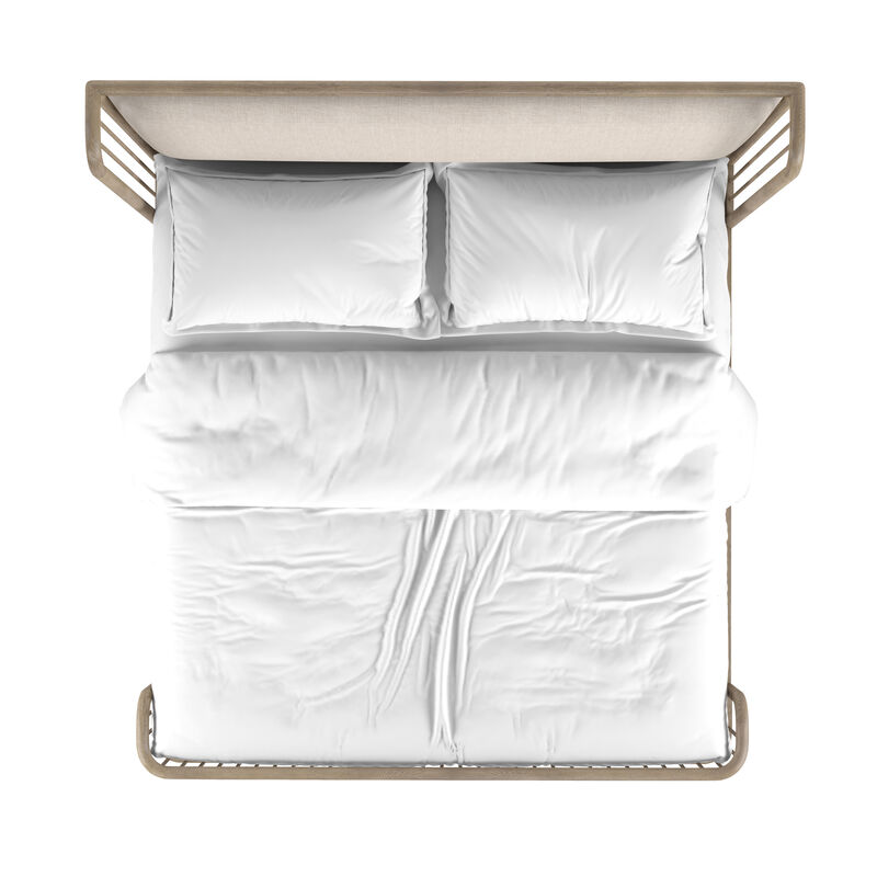 Finn King Upholstered Shelter Bed