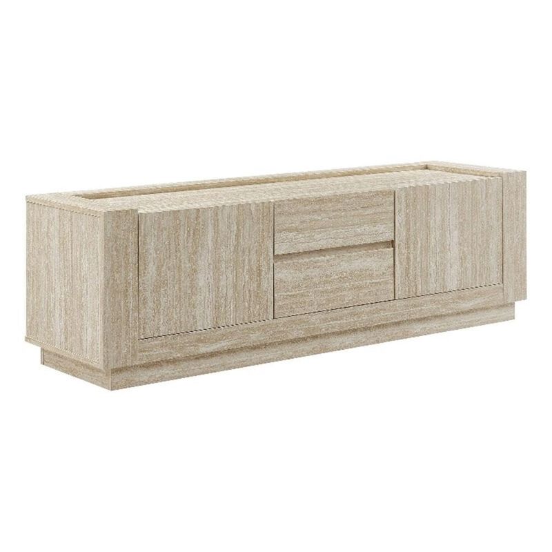 Modway Hollis TV Console with Faux in Travertine image number 0