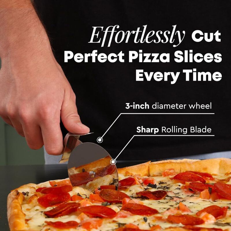 Premium Stainless Steel Pizza Wheel Slicer