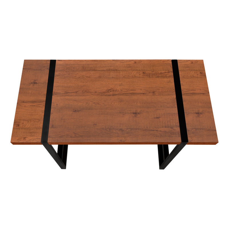Monarch Specialties I 7656 Computer Desk, Home Office, Laptop, 48"L, Work, Metal, Laminate, Brown, Black, Contemporary, Modern