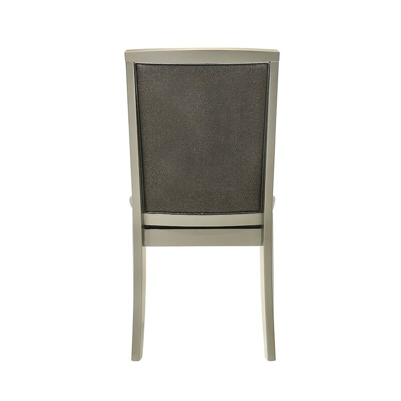 New Classic Furniture Lumina Wood Dining Chair in Silver (Set of 2)
