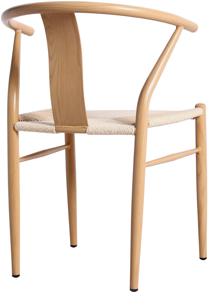Meridian Furniture Beck Beige Hand Woven Rope Dining Chair, Set of 2