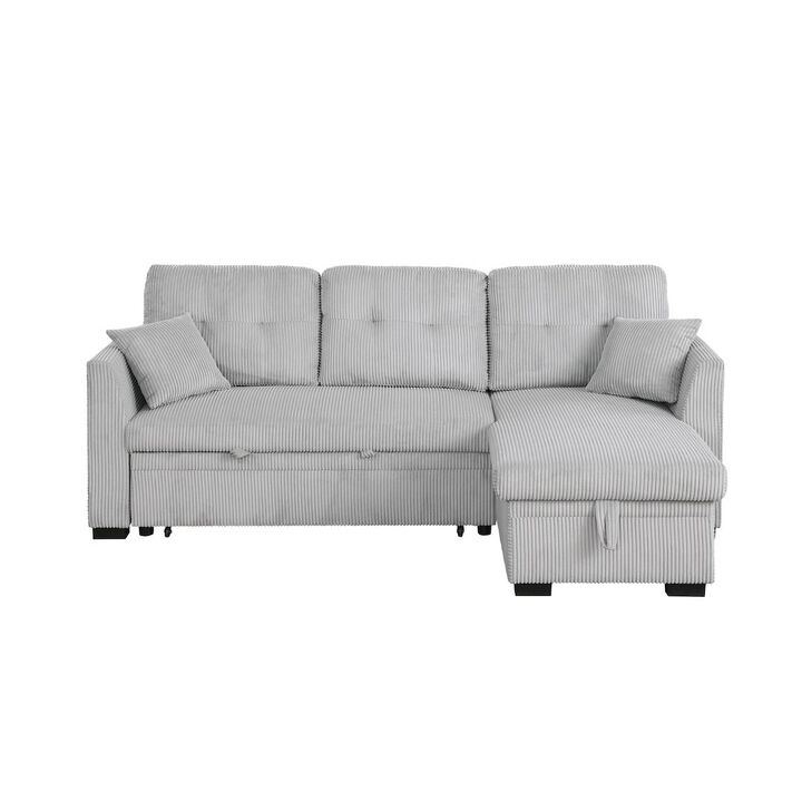 Alexent Joseph Sleeper Sofa Bed With Reversible Storage Chaise