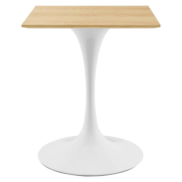 Modway - Lippa 24" Square Dining Table White Natural