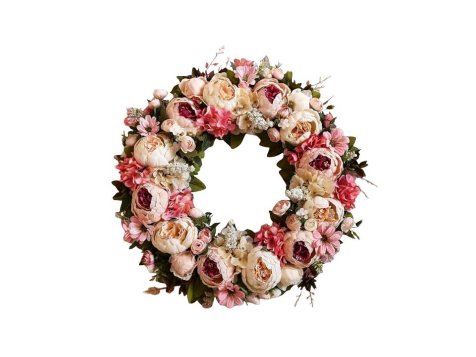 Peony Wreath 23 Spring Wreaths Front Door Artificial Large Floral Wall Decor Day