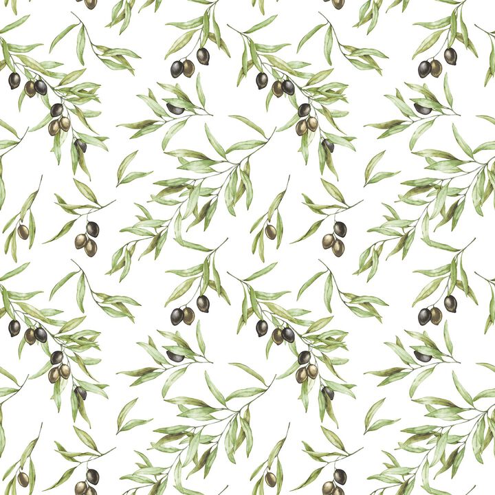 Just Kitchens Olive Drupe Green Wallpaper G45450