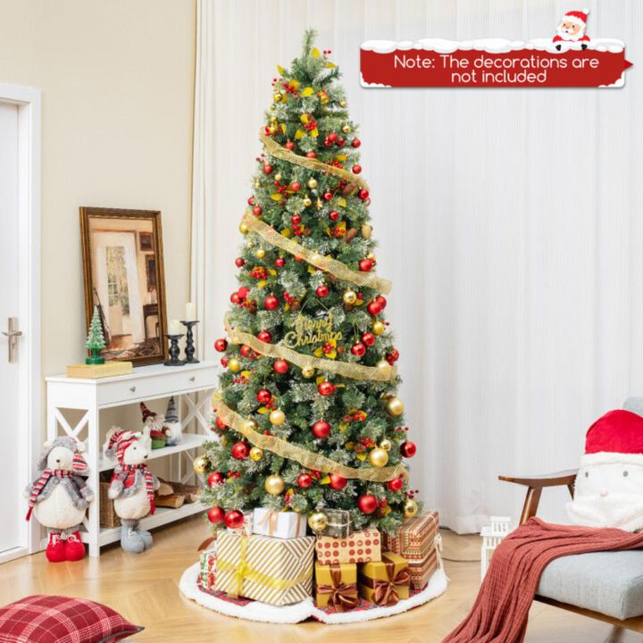 Hivvago Pre-Lit Artificial Christmas Tree with PVC and Pine Needles