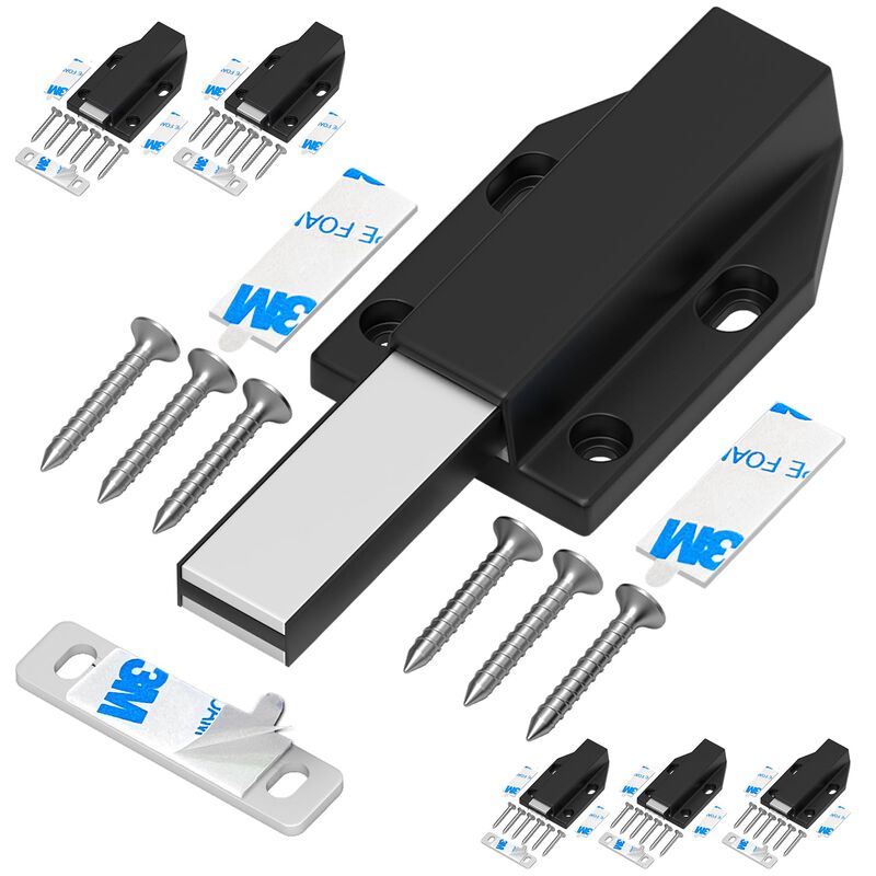 Magnetic Push Latch Without Nail Installation Tonitrui Heavy Duty Magnetic Touch Latches for Large Door Push Release Latch Kitch