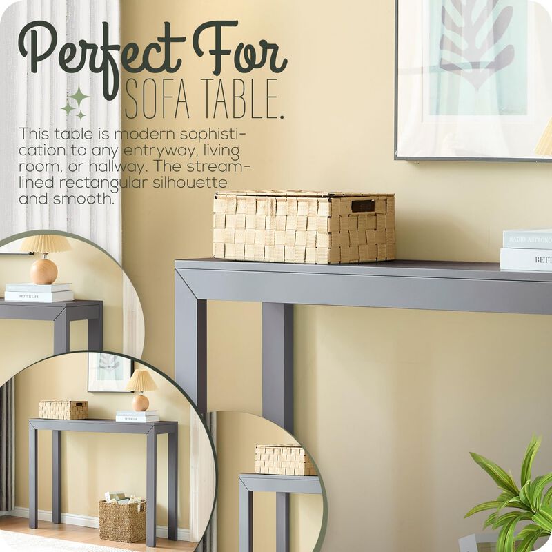 Kings Brand Furniture Russel Long Console Table - Minimalist and Slim Entryway Table for Decorative Displays, Sofa Table