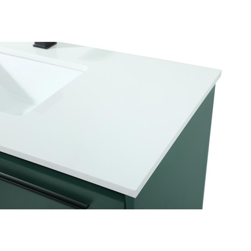 Elegant Kitchen and Bath 40 inch Single bathroom vanity in green