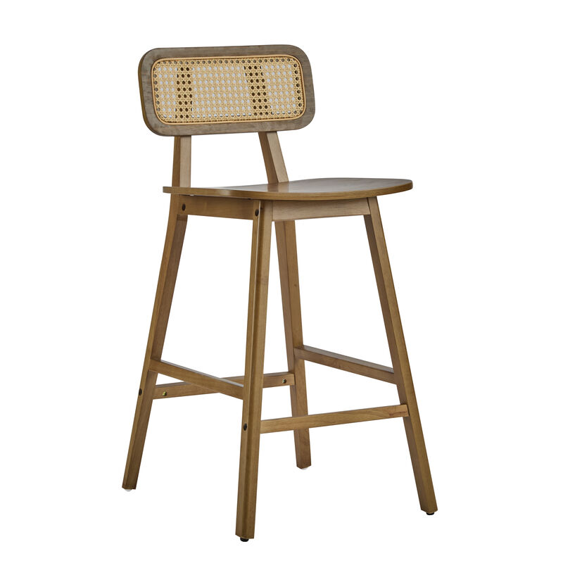 Merax 2 Pieces Wood Bar Stools Dining Chairs