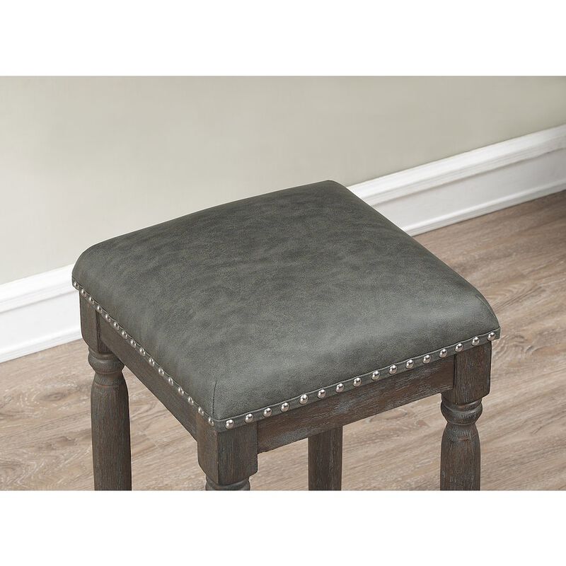 Bronson 30" Backless Stool - Driftwood