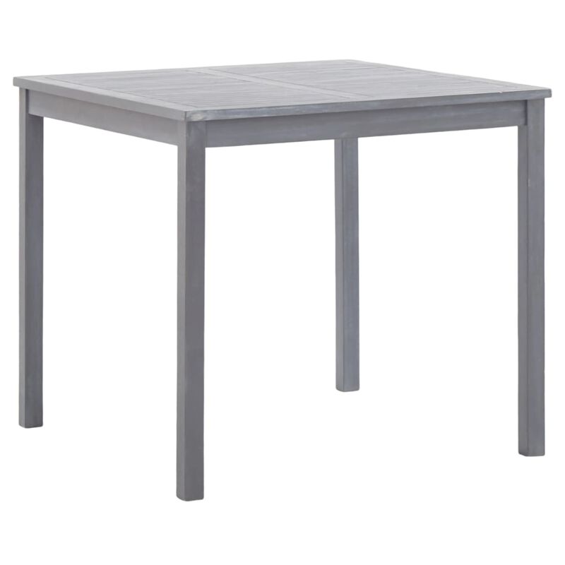 vidaXL Garden Table Gray 31.5"x31.5"x29.1" Solid Acacia Wood