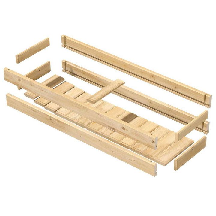 Garden Planter Box – Outdoor Wooden Raised Planter for Vegetables, Herbs, and Flowers