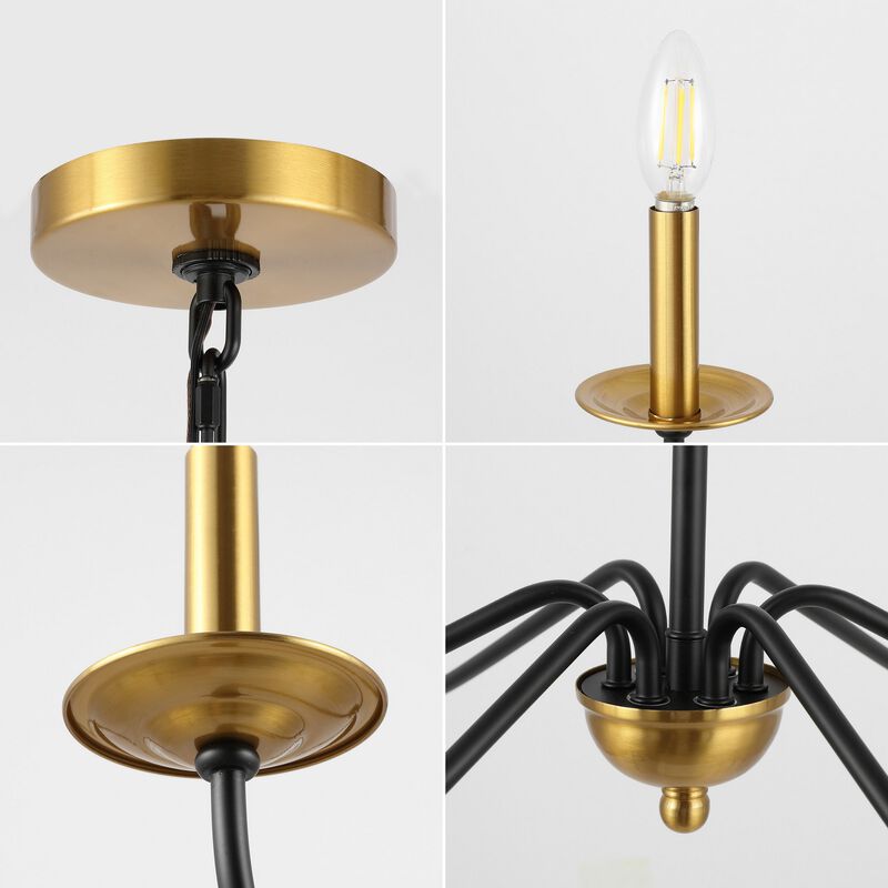 Wicklow Bohemian Farmhouse Iron LED Chandelier