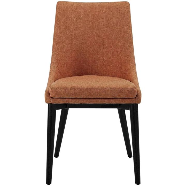 Fabric-Upholstered Dining Chair with Cushioned Seat