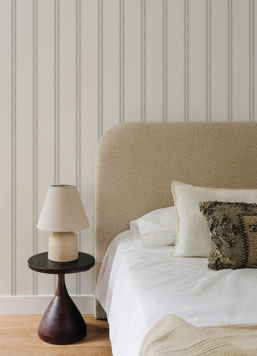 Johnny Charcoal Stripes Wallpaper (Set of 2)