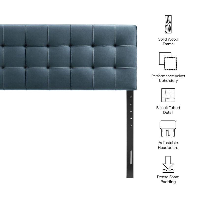 Lily Stain-Resistant Performance Velvet Full Size Headboard image number 2