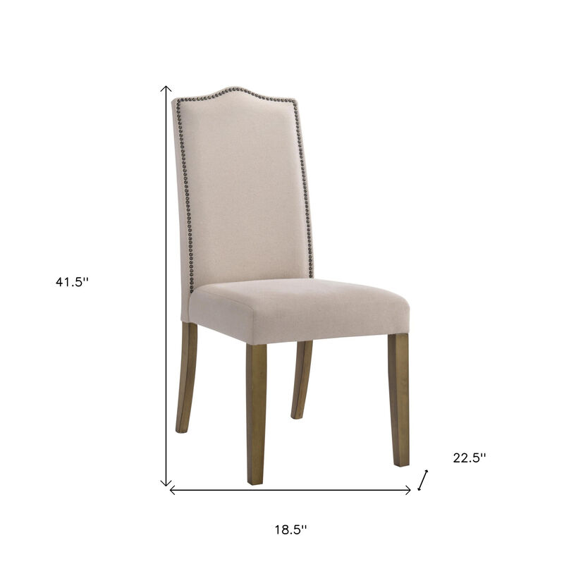 Linen Upholstered Parsons Side Chair for Dining