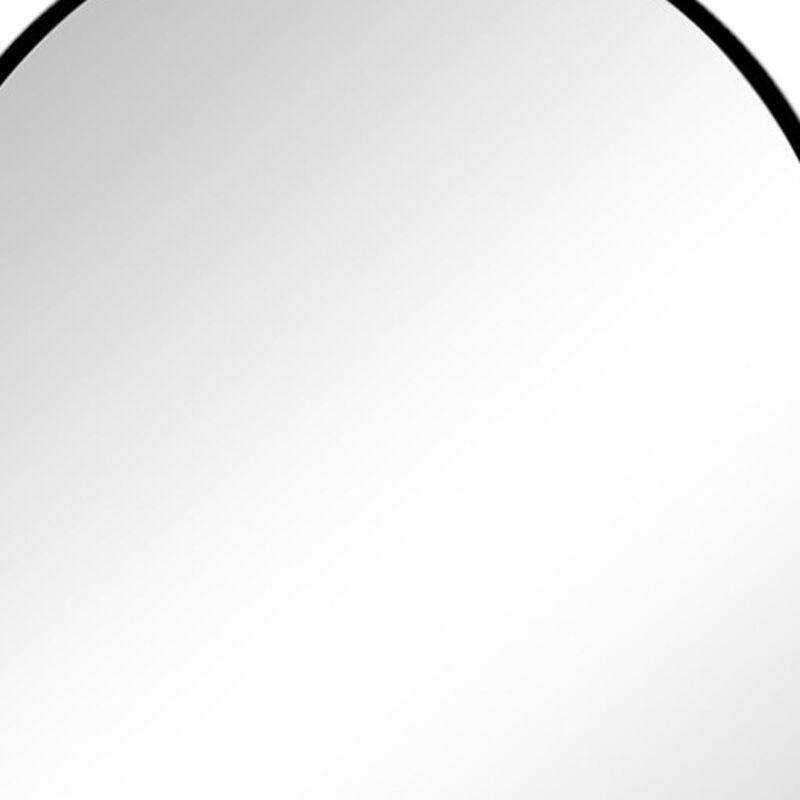 HomeRoots 30" Black Aluminum Arch Framed Anti Fog Accent Mirror image number 2