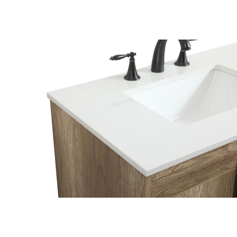Elegant Kitchen and Bath 30 inch Single bathroom vanity in natural oak