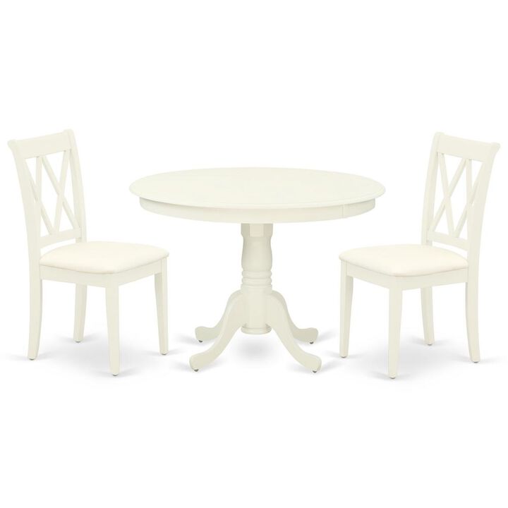 Dining Room Set Linen White, HLCL3-LWH-C