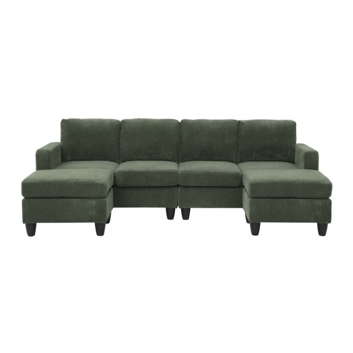 Horfri Corduroy U‑Shaped Modular Sectional Sofa