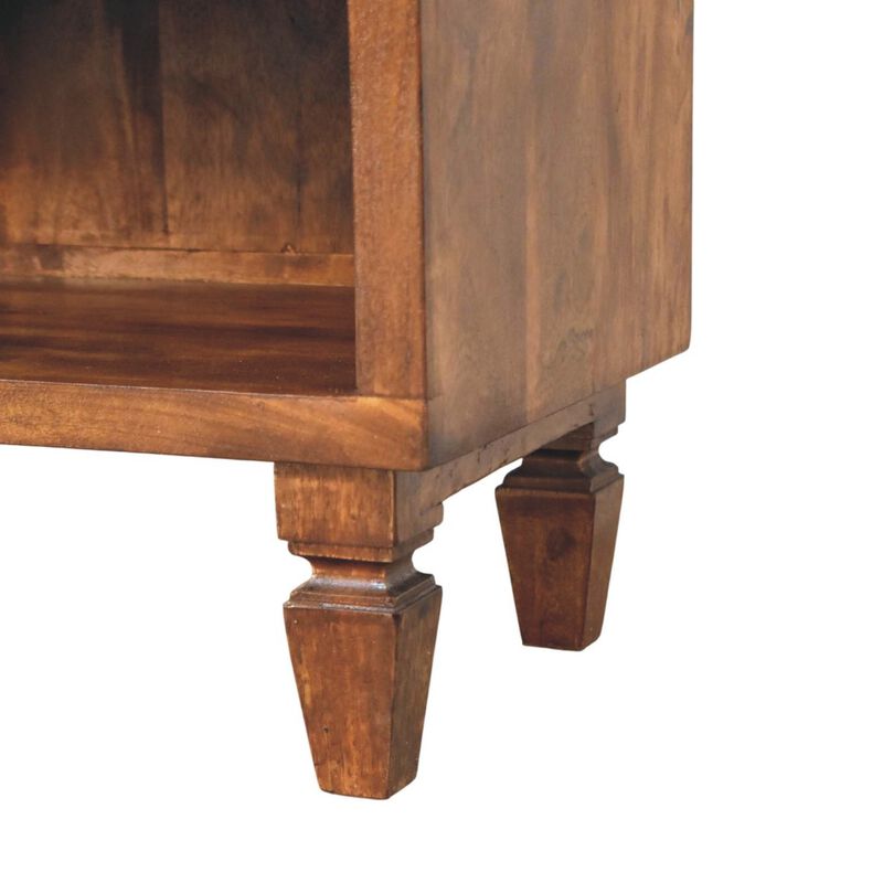 Artisan Furniture Solid Wood Cadiz Carved Shoe Bench, Brown image number 7