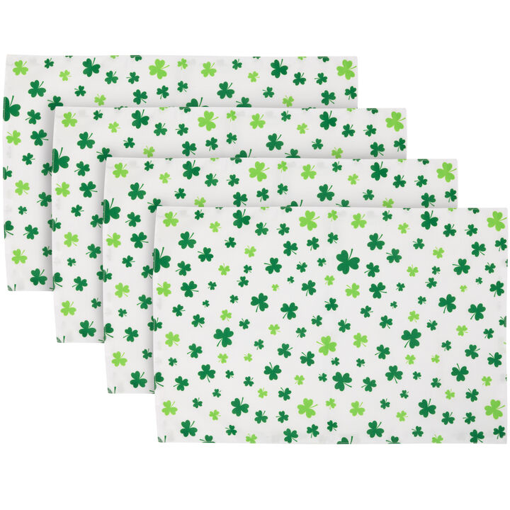 Set of 4 Shamrock Printed St. Patrick's Day Placemats 18"