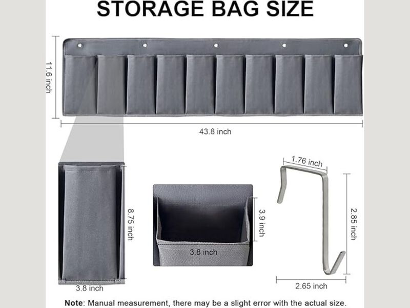 Shoe Organizer Rv Pockets 10 Pockets Heavy Hanging Bedside image number 2