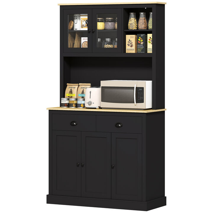 Hivvago Kitchen Storage Hutch with Adjustable Shelves