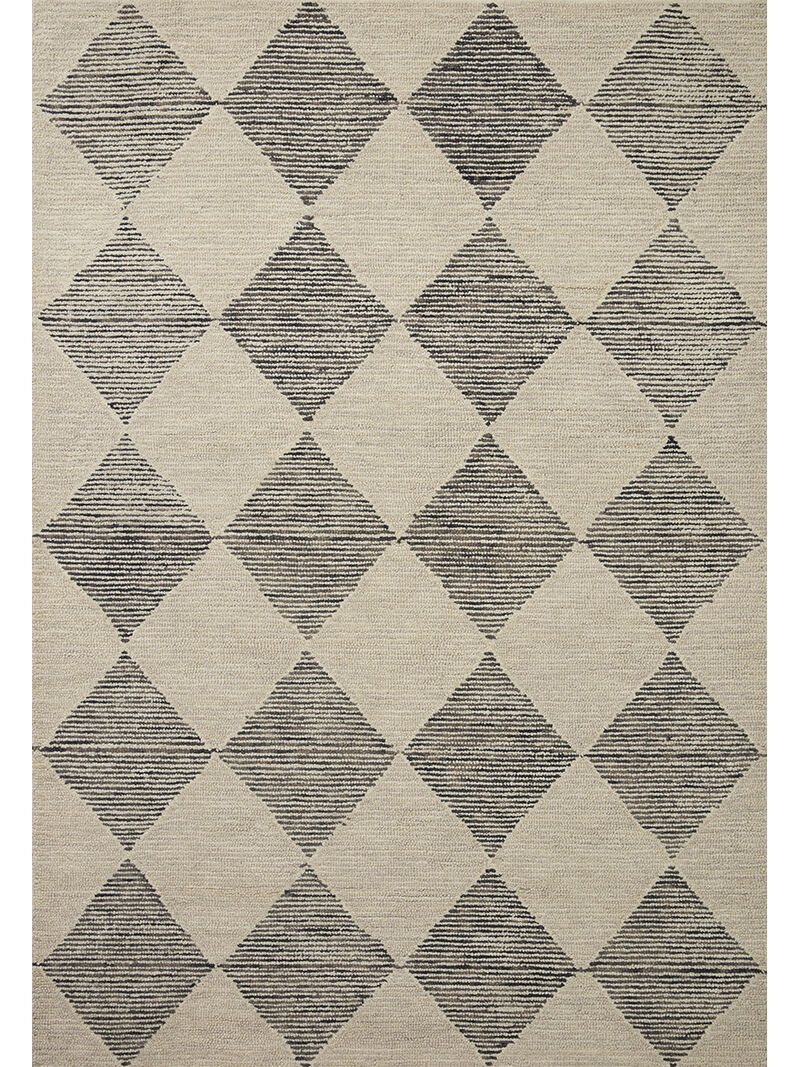 Francis FRA01 Beige/Charcoal 3'6" x 5'6" Rug