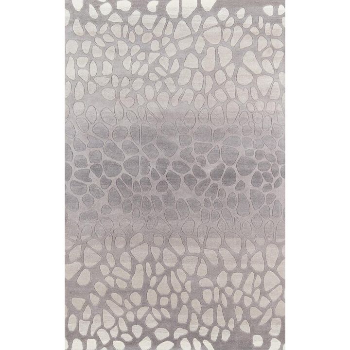 Momeni Contemporary Rectangle Area Rug, Silver, 3'6 X 5'6