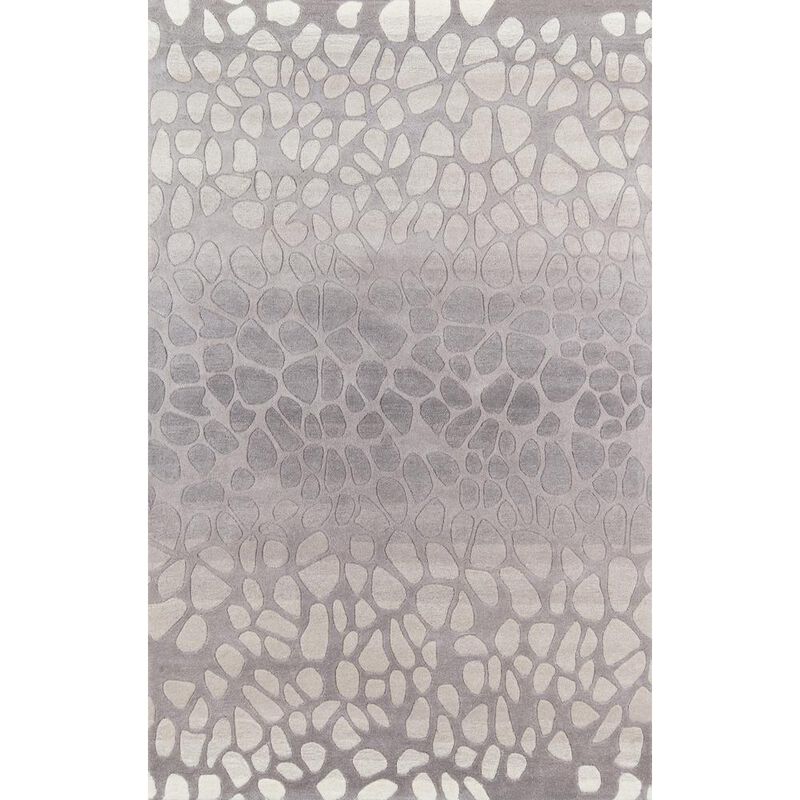Momeni Contemporary Rectangle Area Rug, Silver, 3'6 X 5'6