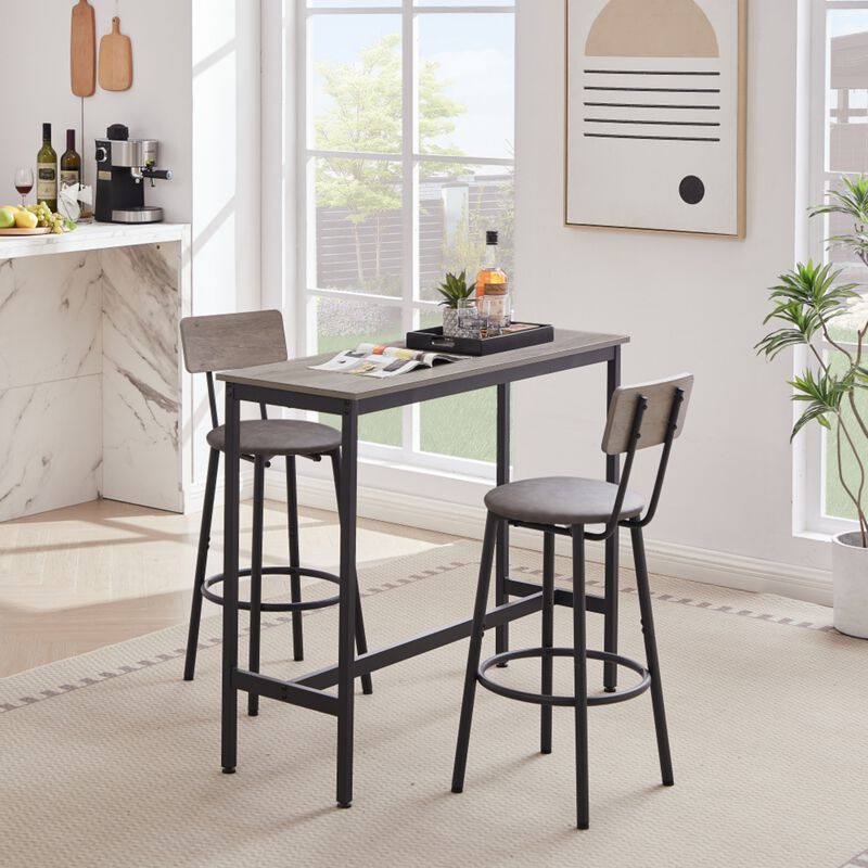 Warwem Industrial Height Bar Table Set image number 3