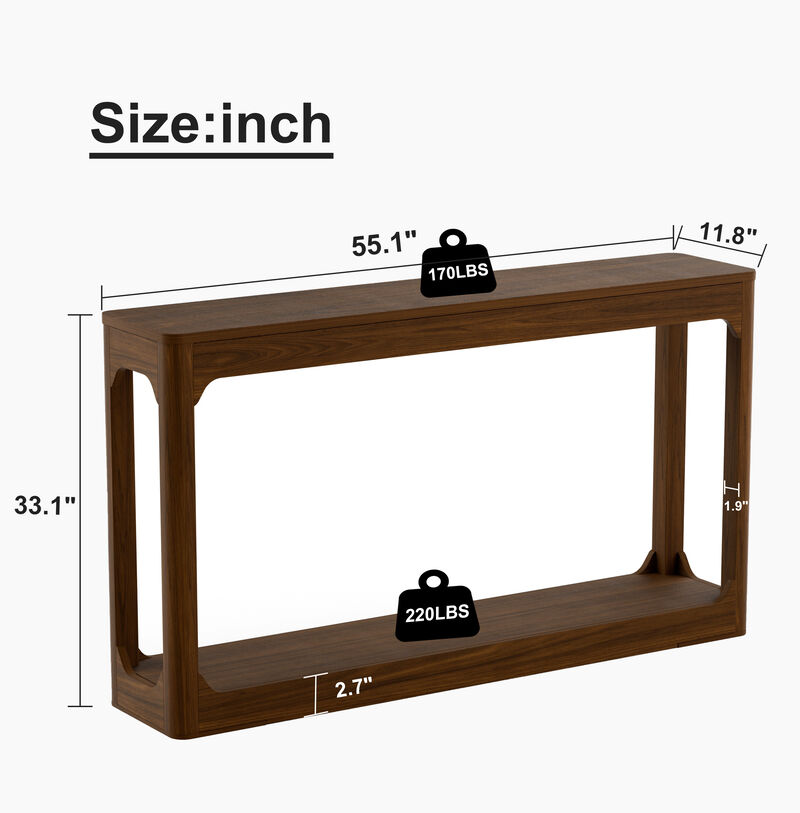 Nulvud wood console table image number 9
