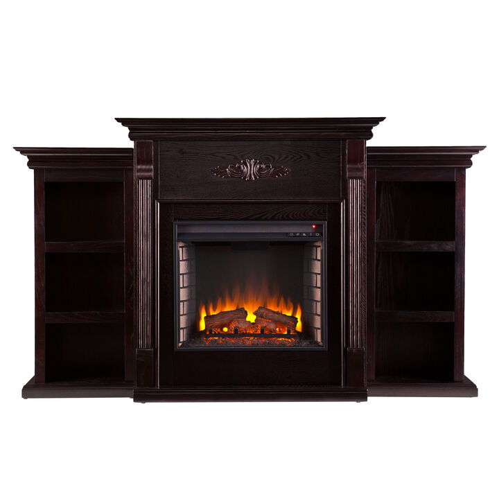 Bruton Fireplace with Bookcases