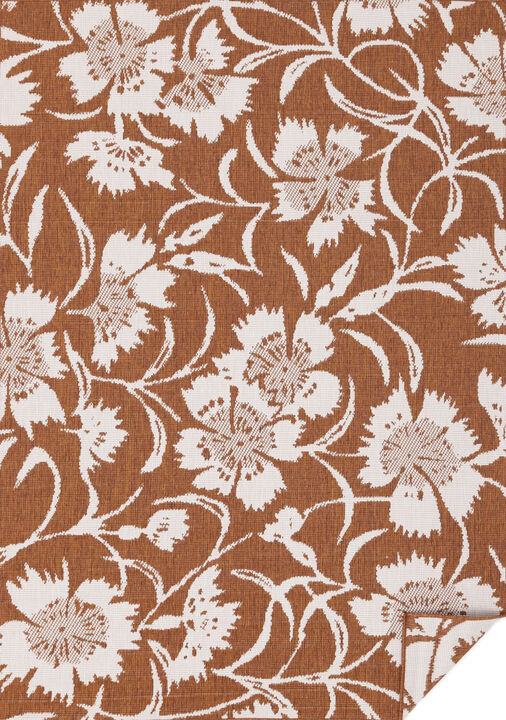 HomeRoots Botanical Leaves Area Rug