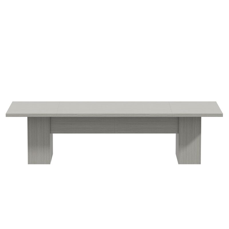 Conference Table, 118.1 L x 47.2 W x 29.5 H Inches Large Meeting Table Podcast Table for 10 People, Wooden Seminar Training Table for Office Business