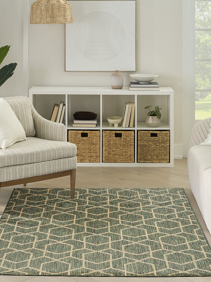 Horizon Indoor/Outdoor HOZ01 Green 5' x 7' Rug